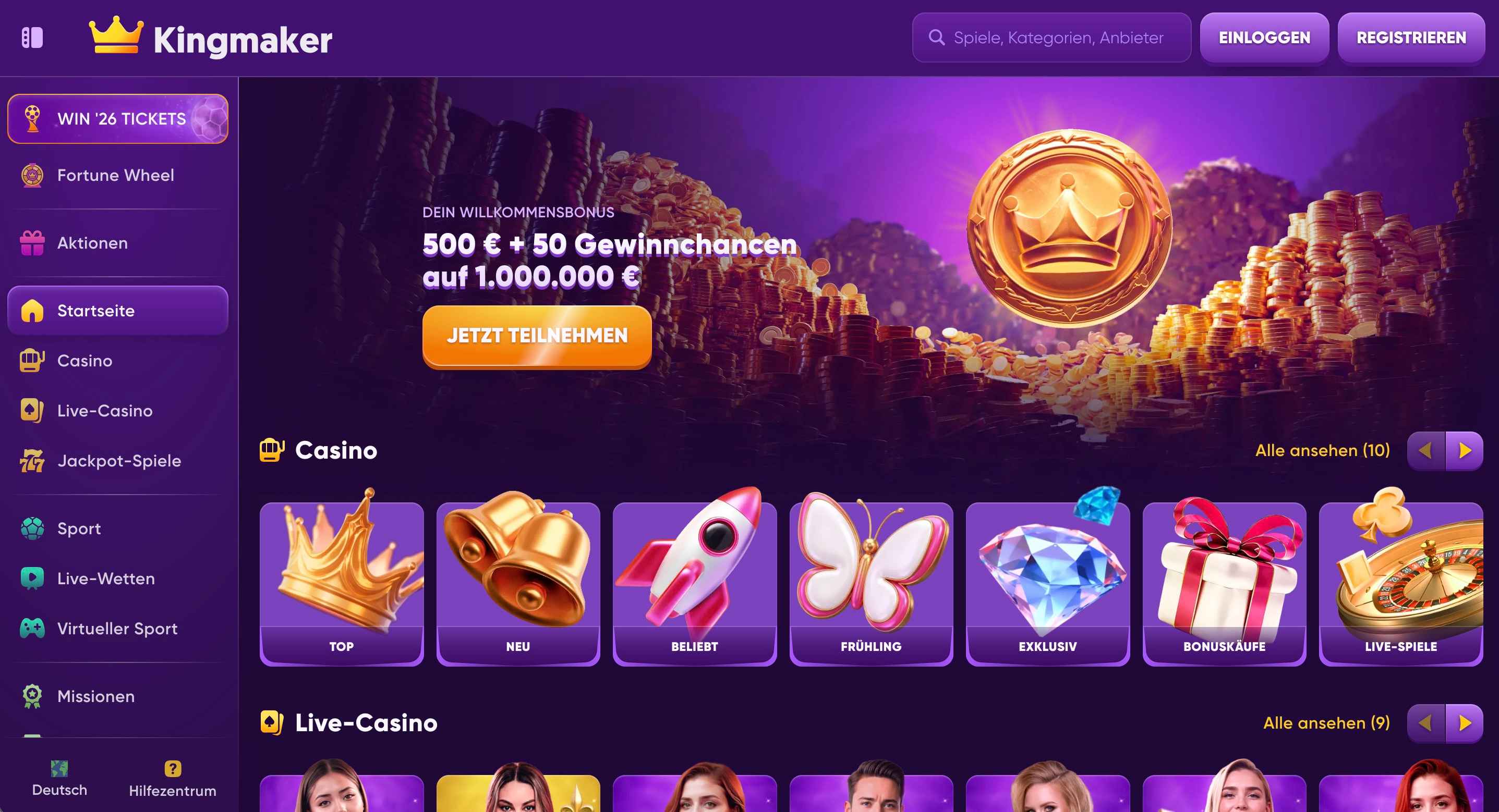 Kingmaker Casino Test 2026